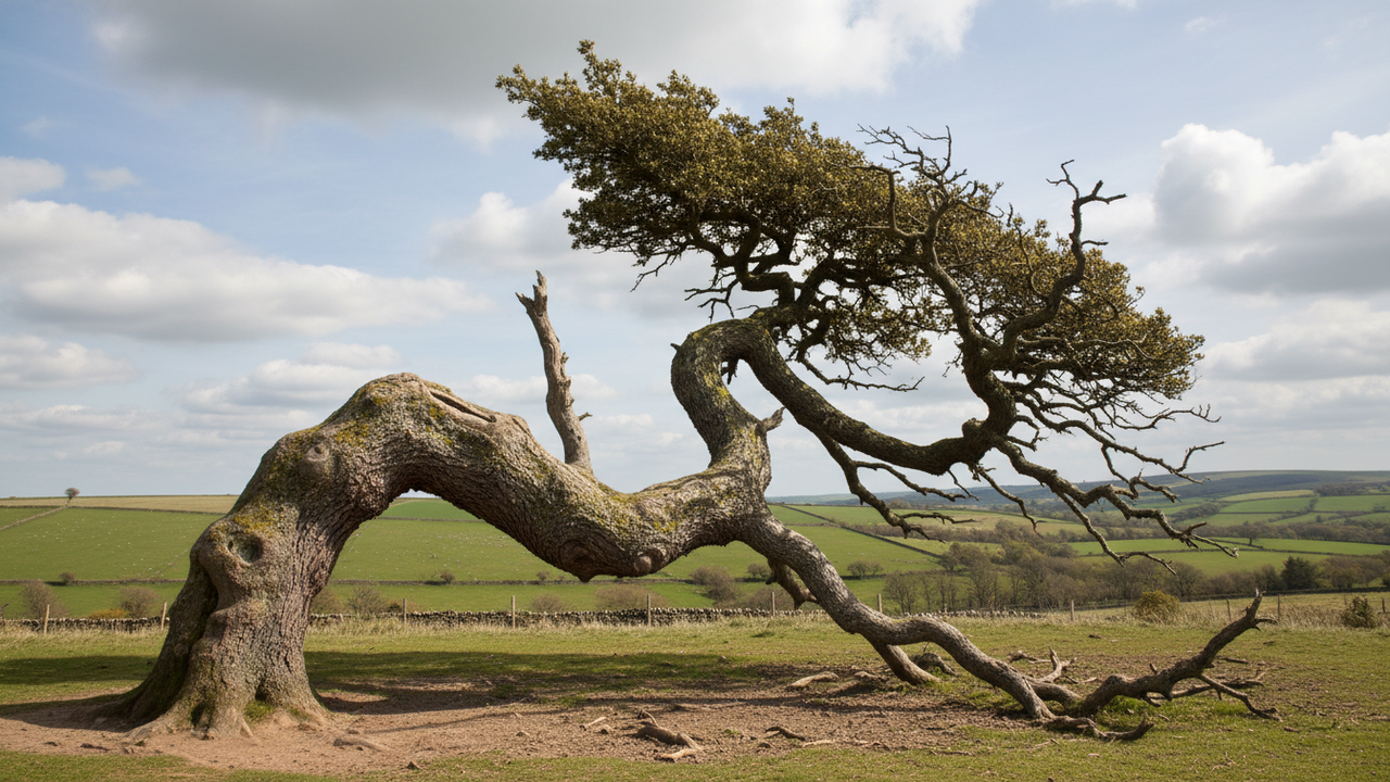 Esse detalhe faz algumas árvores crescerem tortas ao longo dos anos