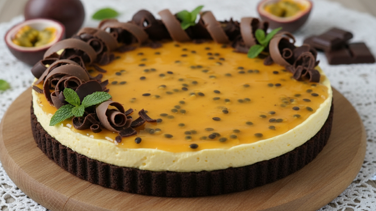 Essa sobremesa é para quem ama combinar chocolate com maracujá