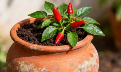 Essa pimenteira mudou depois que passou a receber atenção diária