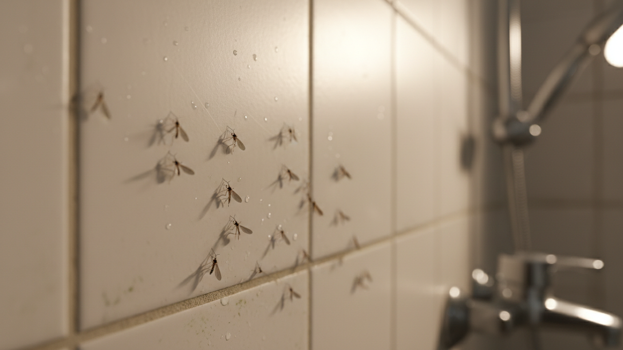 O que significa quando aparecem vários mosquitinhos na parede do banheiro