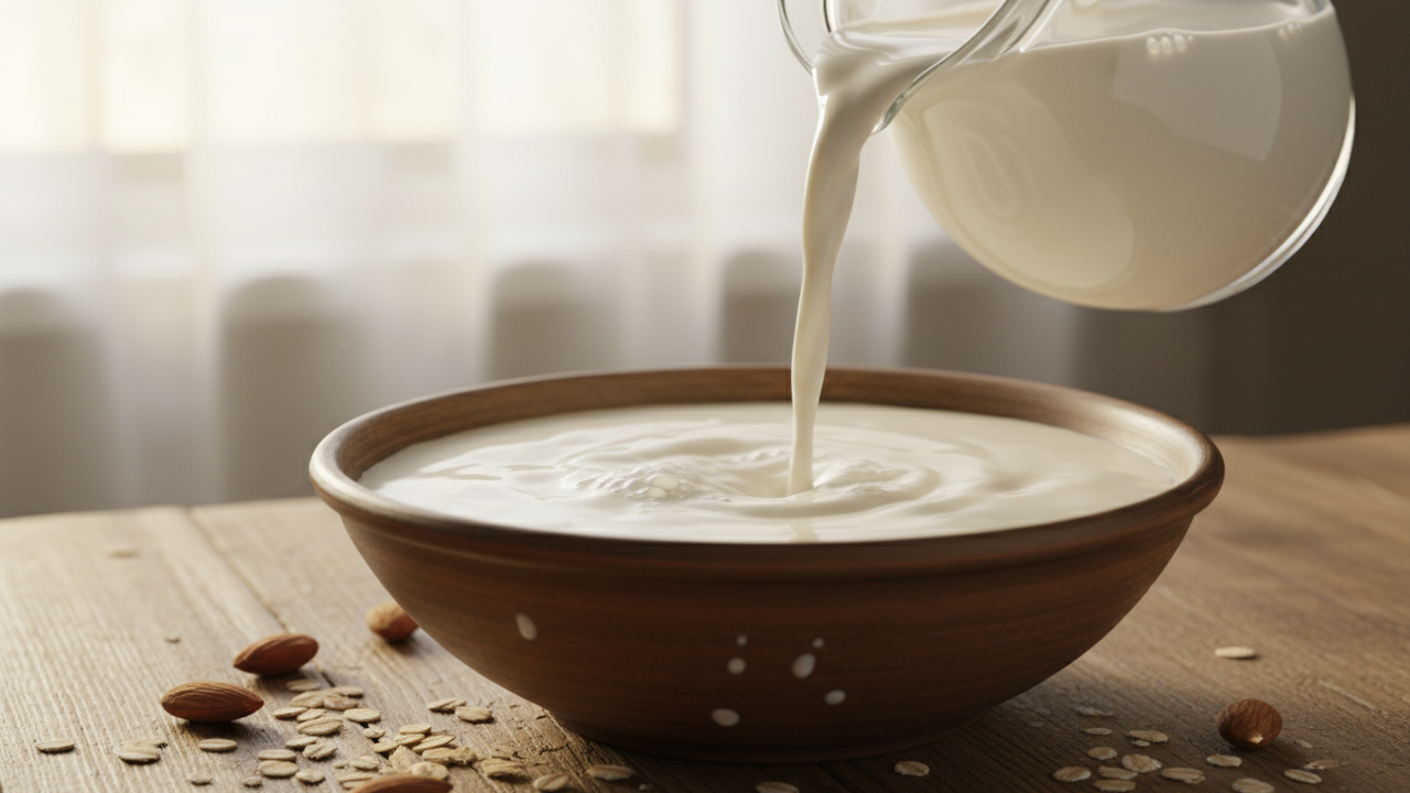 O leite ganha um sabor lembrando amêndoas quando feito desse jeito