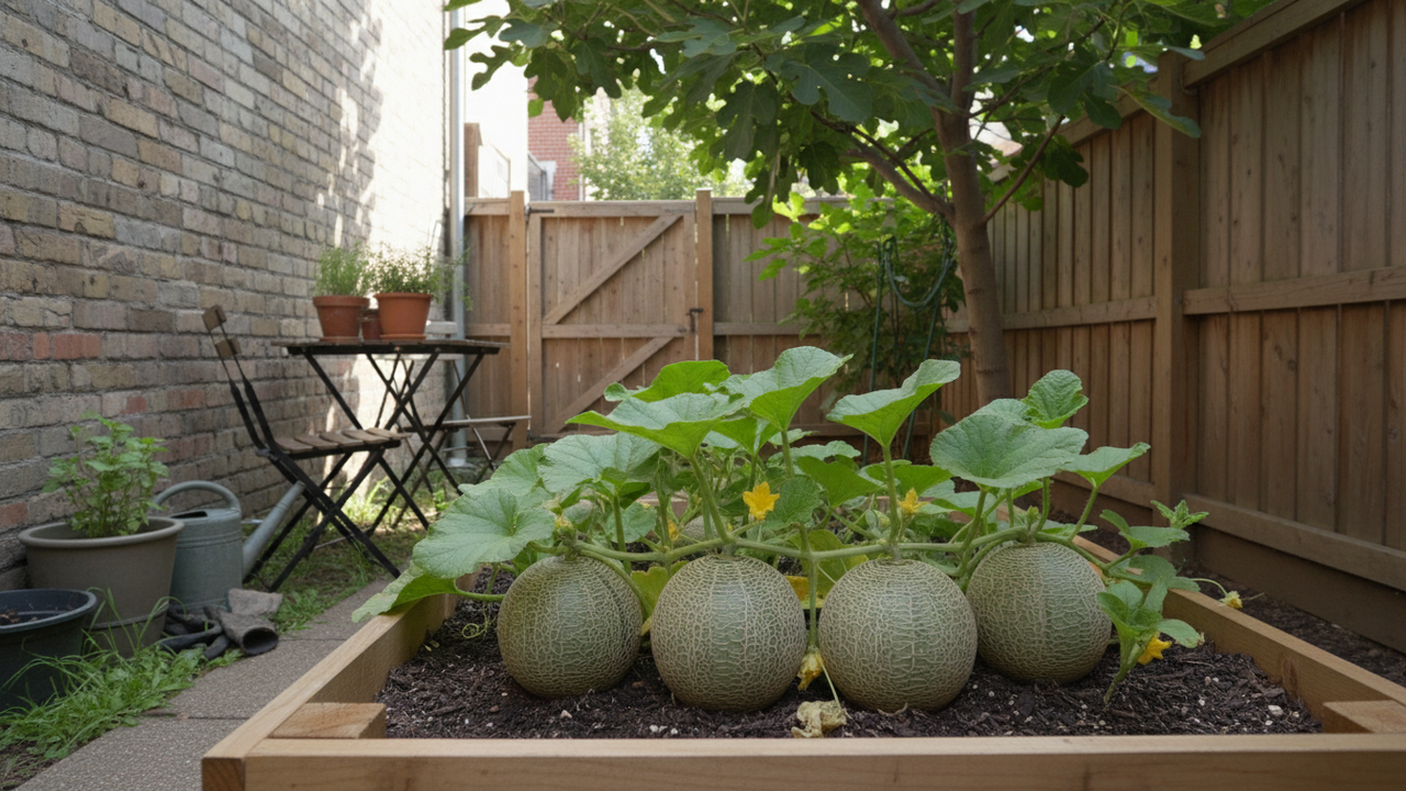 O melão compacto é uma boa escolha para quem cultiva em quintal pequeno