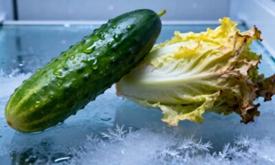 O motivo de o pepino continuar crocante no frio enquanto a alface murcha