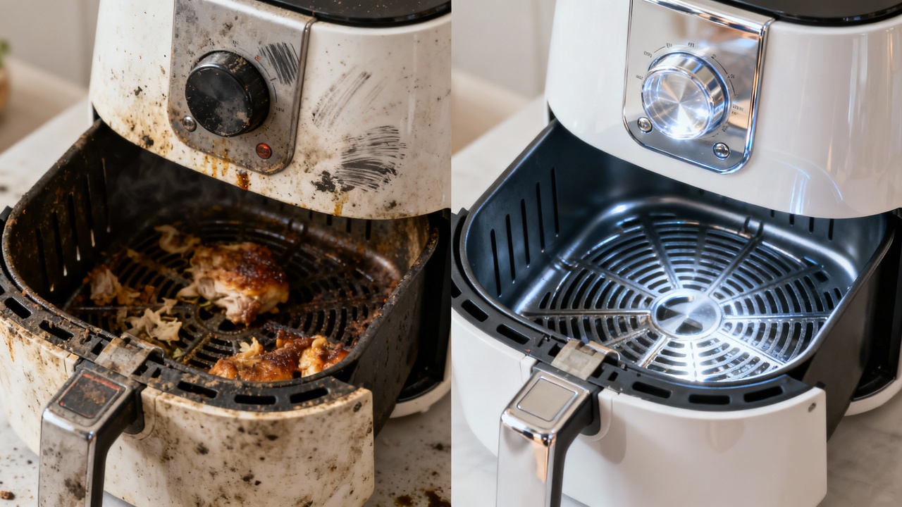 Dica de ouro para limpar air fryer encardida em poucos minutos