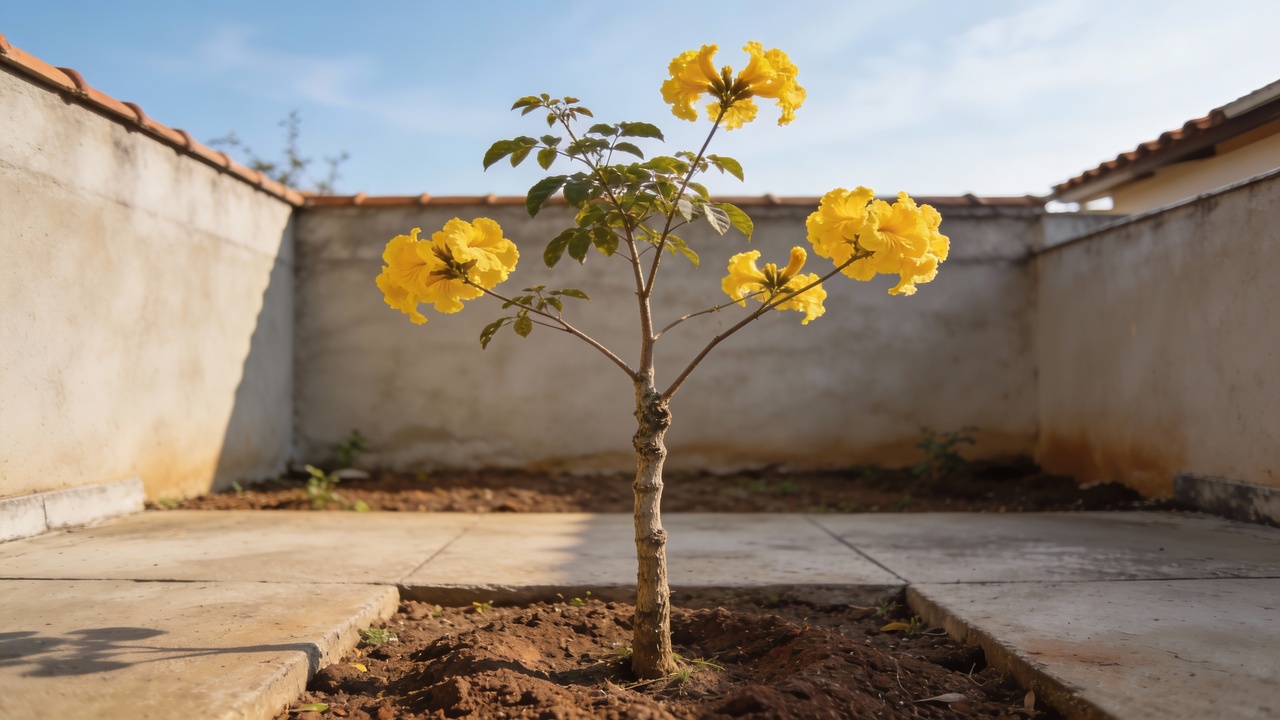 Plantei um ipê-amarelo e hoje espero em silêncio o dia da primeira florada