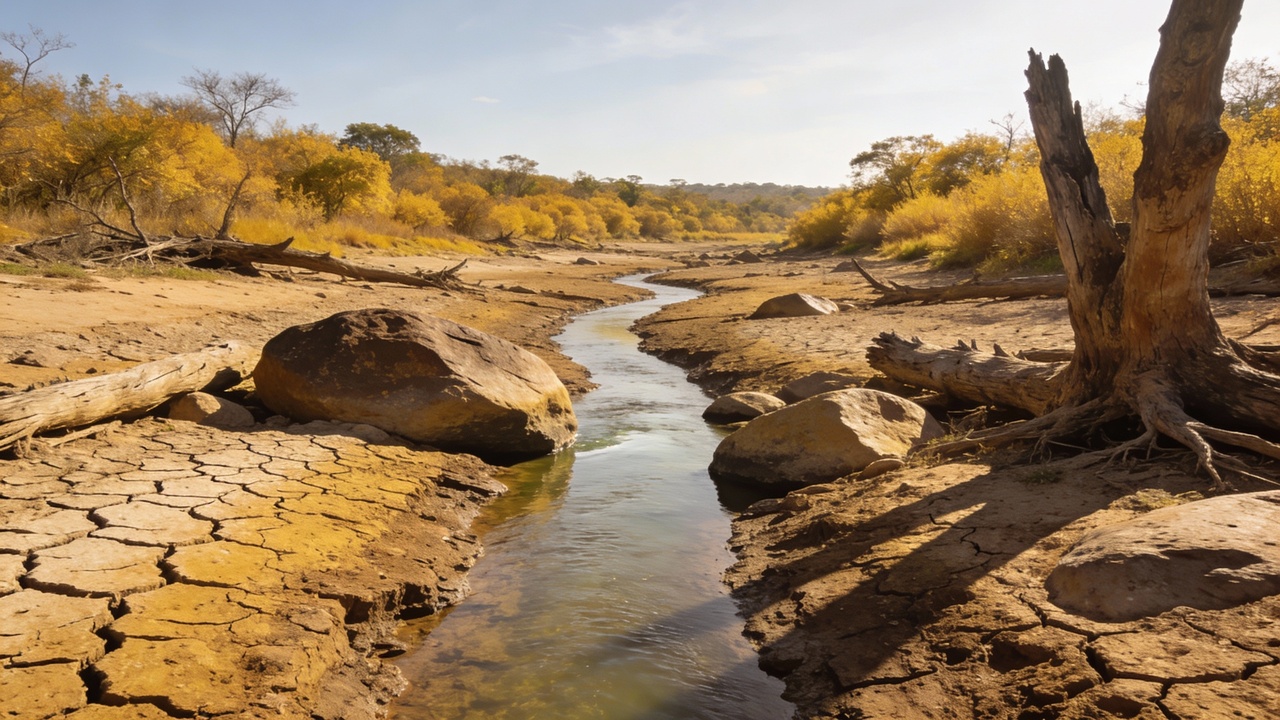 O que acontece com os rios após longos períodos de seca prolongada