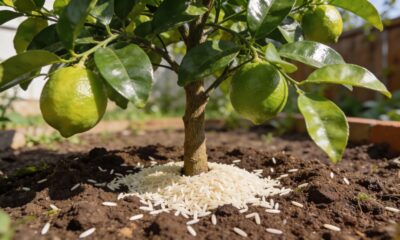 Colocar arroz cru na terra ao redor de um limoeiro: quais são os benefícios e para que serve