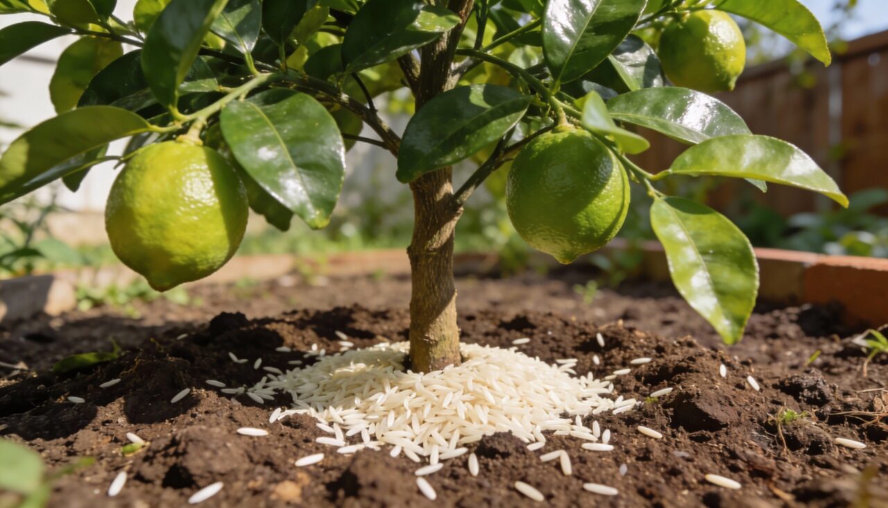 Colocar arroz cru na terra ao redor de um limoeiro: quais são os benefícios e para que serve