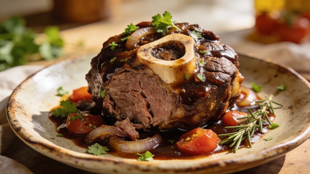 Receita de ossobuco na pressão une praticidade e molho encorpado para seu almoço