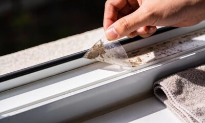 O truque mais simples da faxina moderna usa plástico filme nos trilhos e evita sujeira por semanas