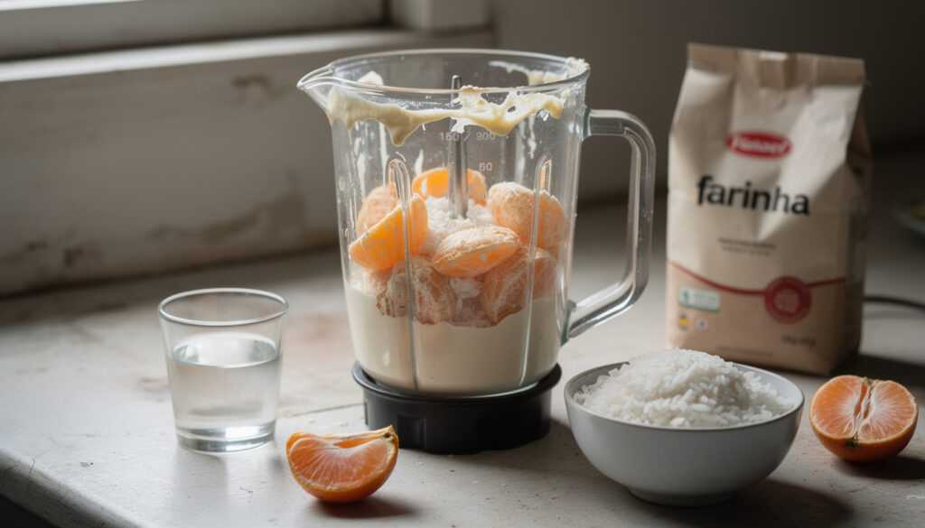 É só colocar três tangerinas no arroz que sobrou e bater tudo no liquidificador… Como é que eu não sabia disso antes?