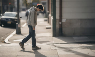 Pessoas que caminham com a cabeça baixo e olhando para o chão geralmente tem uma personalidade específica e um nível elevado de insegurança