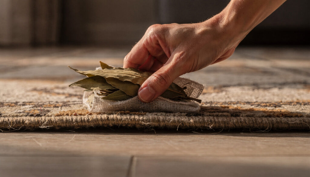 Coloque folha de louro debaixo do tapete à noite, você e sua casa vão agradecer na manhã seguinte