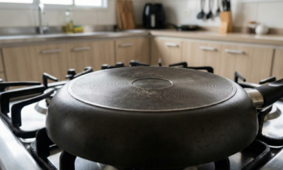 O que significa a textura diferente do fundo da frigideira e como ela influencia no preparo dos alimentos