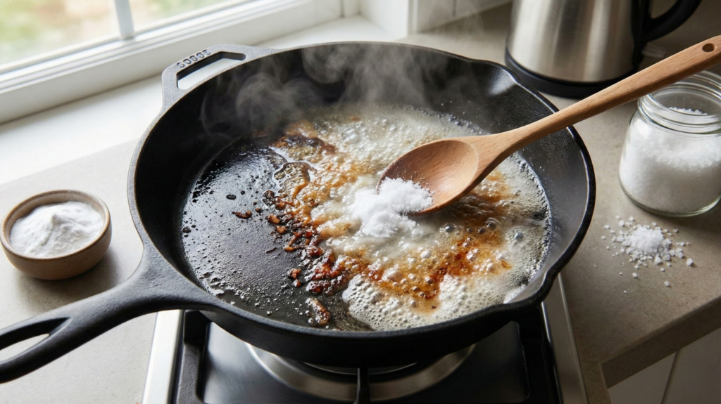 Esse truque para limpar frigideira deixa ela brilhando em 5 minutos com o que você já tem em casa