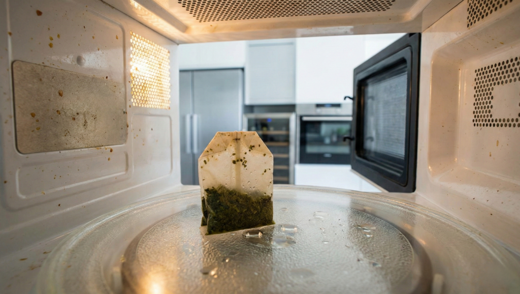 Colocar um saquinho de chá usado no micro-ondas: para que serve e por que funciona