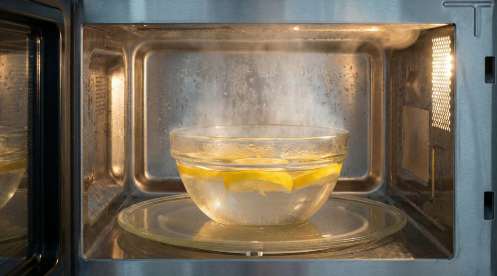 O truque do limão no micro-ondas que amolece gordura grudada e deixa tudo mais fácil de limpar