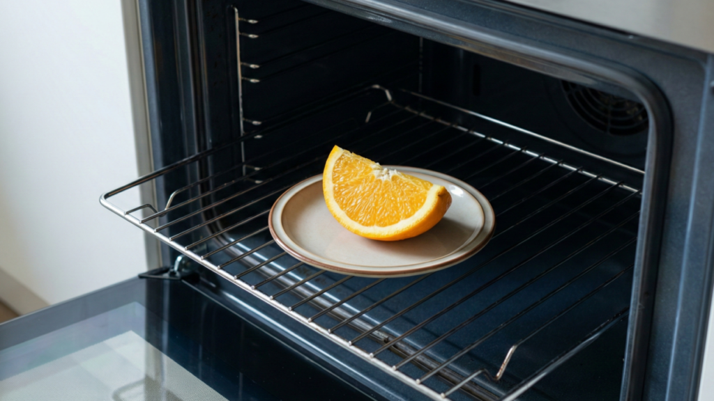 A laranja deve ser recém cortada para esse truque funcionar