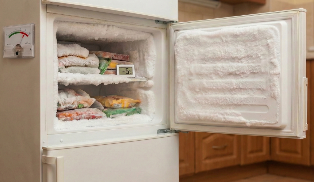 O acumulo de gelo no freezer pode causar aumento no consumo de energia