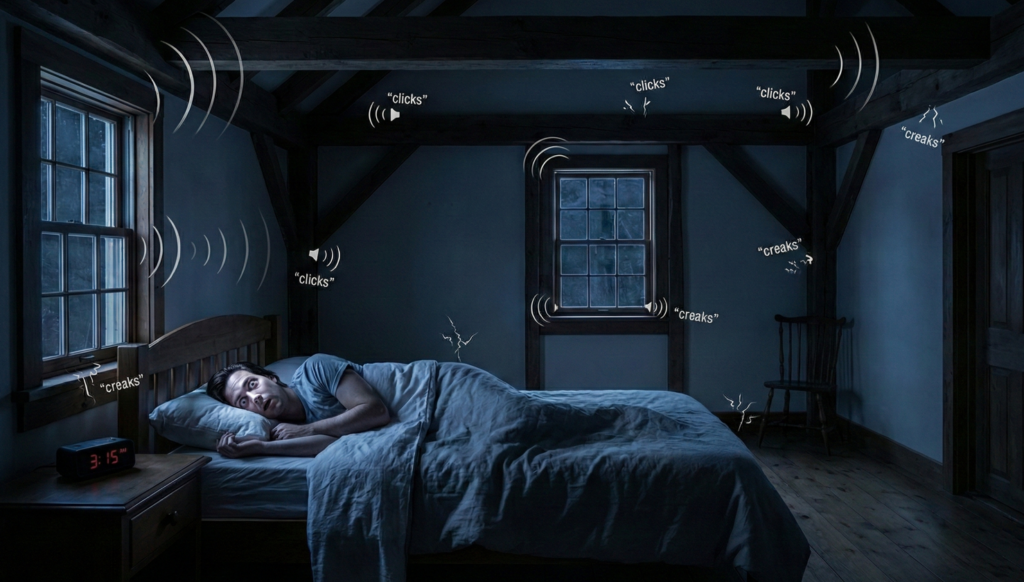 Barulhos se intensificam a noite, causando aquele medo bobo