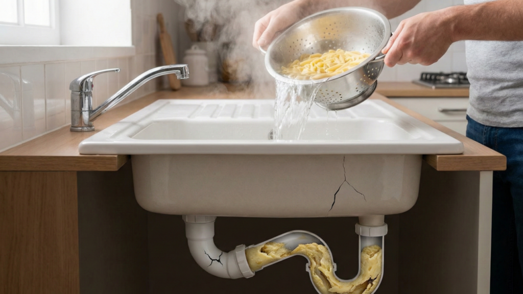Por que escorrer macarrão direto na pia é uma péssima ideia