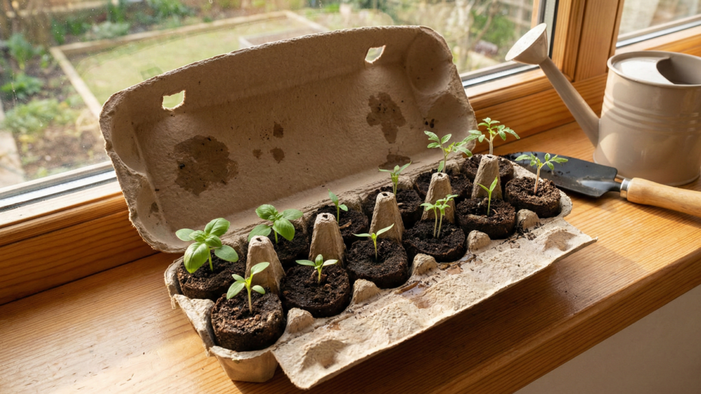 As embalagens de ovos podem ser utilizadas de várias maneiras