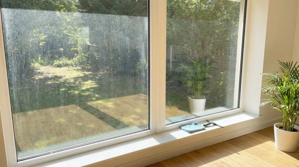 A limpeza incorreta dos vidros deixa manchas