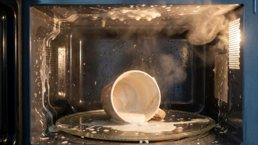 Ferver líquidos no micro-ondas pode causar explosões indesejadas e riscos de queimaduras