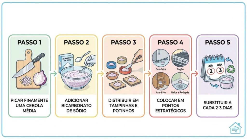 O truque único com cebola com bicarbonato capaz de eliminar baratas sem veneno forte