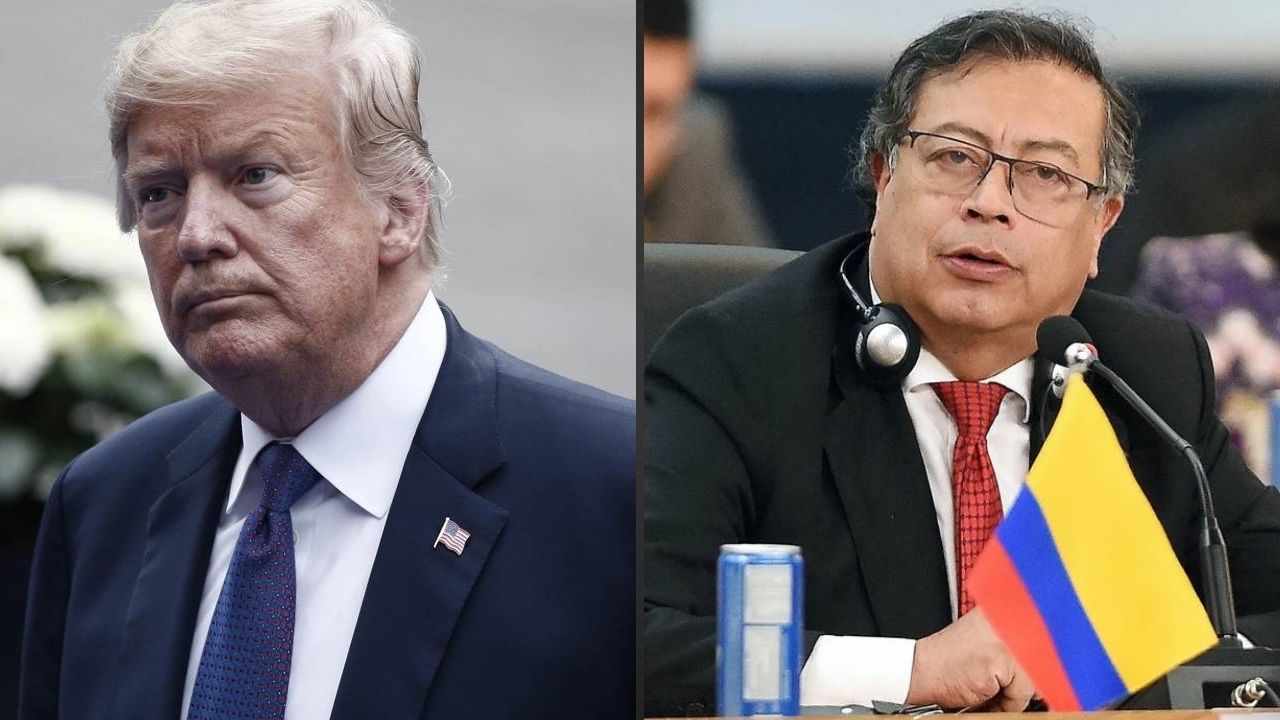 Presidente dos Estados Unidos, Donald Trump, e presidente da Colômbia, Gustavo Petro