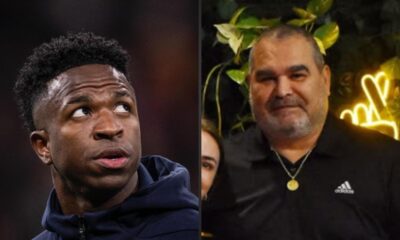 Imagem dividida com Vinícius Jr. (esq) e José Luis Chilavert (dir).