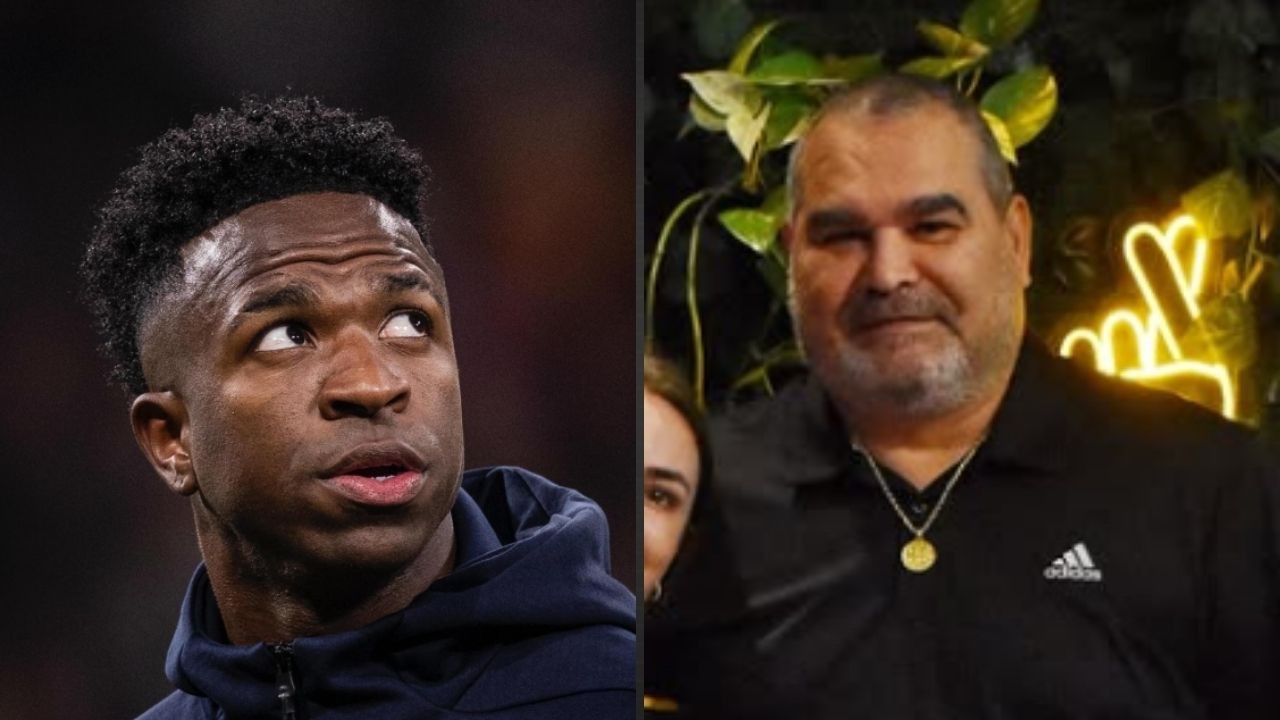 Imagem dividida com Vinícius Jr. (esq) e José Luis Chilavert (dir).