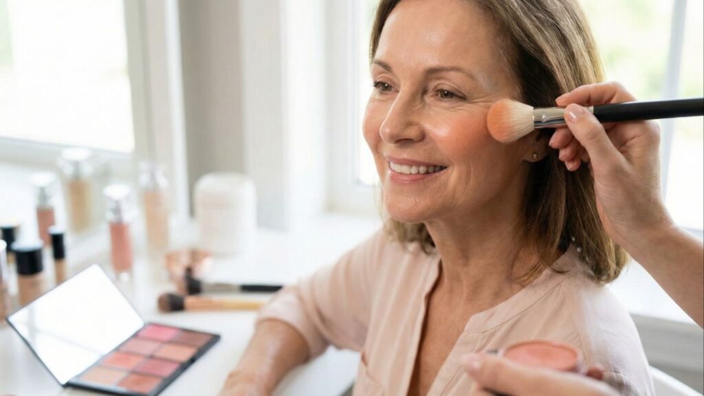 Efeito lifting imediato com a técnica certa de blush para pele madura ...