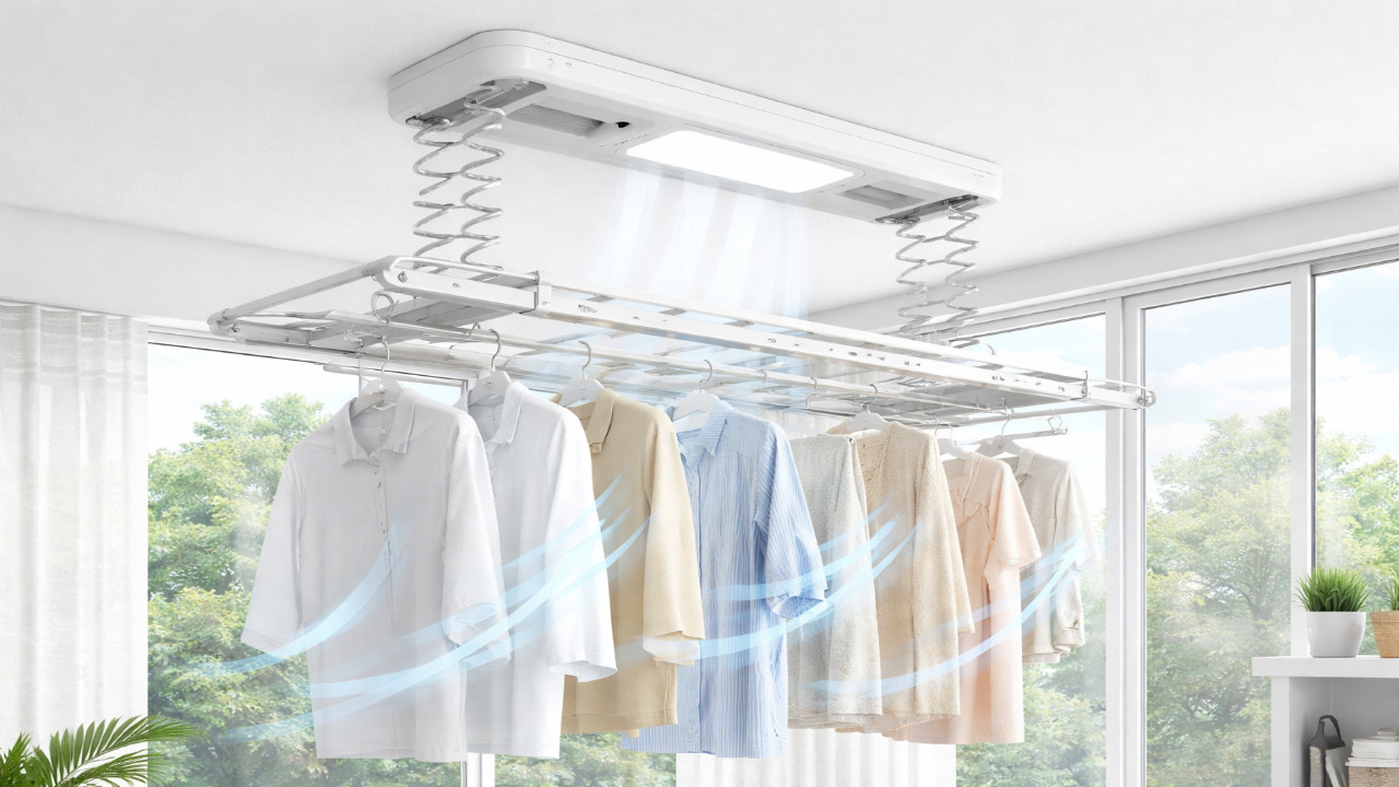 Como funciona o varal elétrico de teto e por que ele economiza espaço