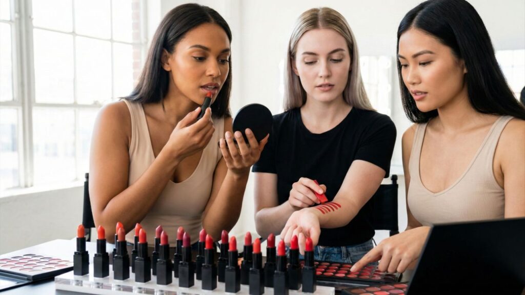 Transforme seu visual básico com o poder magnético do batom vermelho ideal