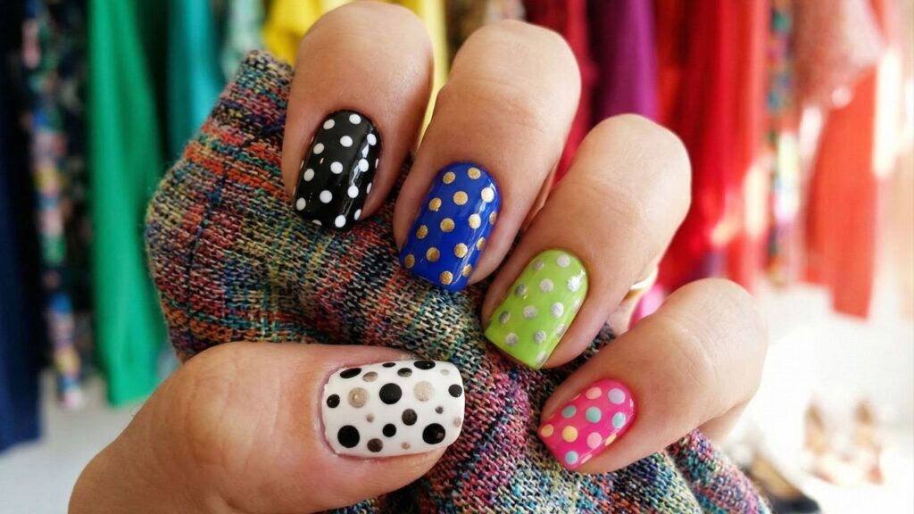 O retorno triunfal da unha de bolinhas prova que este clássico nunca sai de moda e fica incrível