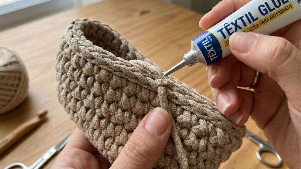 O truque importante para deixar sua necessaire de crochê em fio de malha perfeita logo de primeira