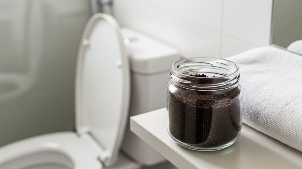 Colocar borra de café usada no banheiro à noite: por que recomendam e para que serve
