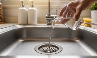 Sem necessidade de vinagre ou bicarbonato de sódio: este truque com o copo d'água desentope qualquer cano sem esforço