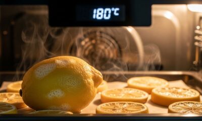 Como eliminar o cheiro de gordura no forno com casca de limão