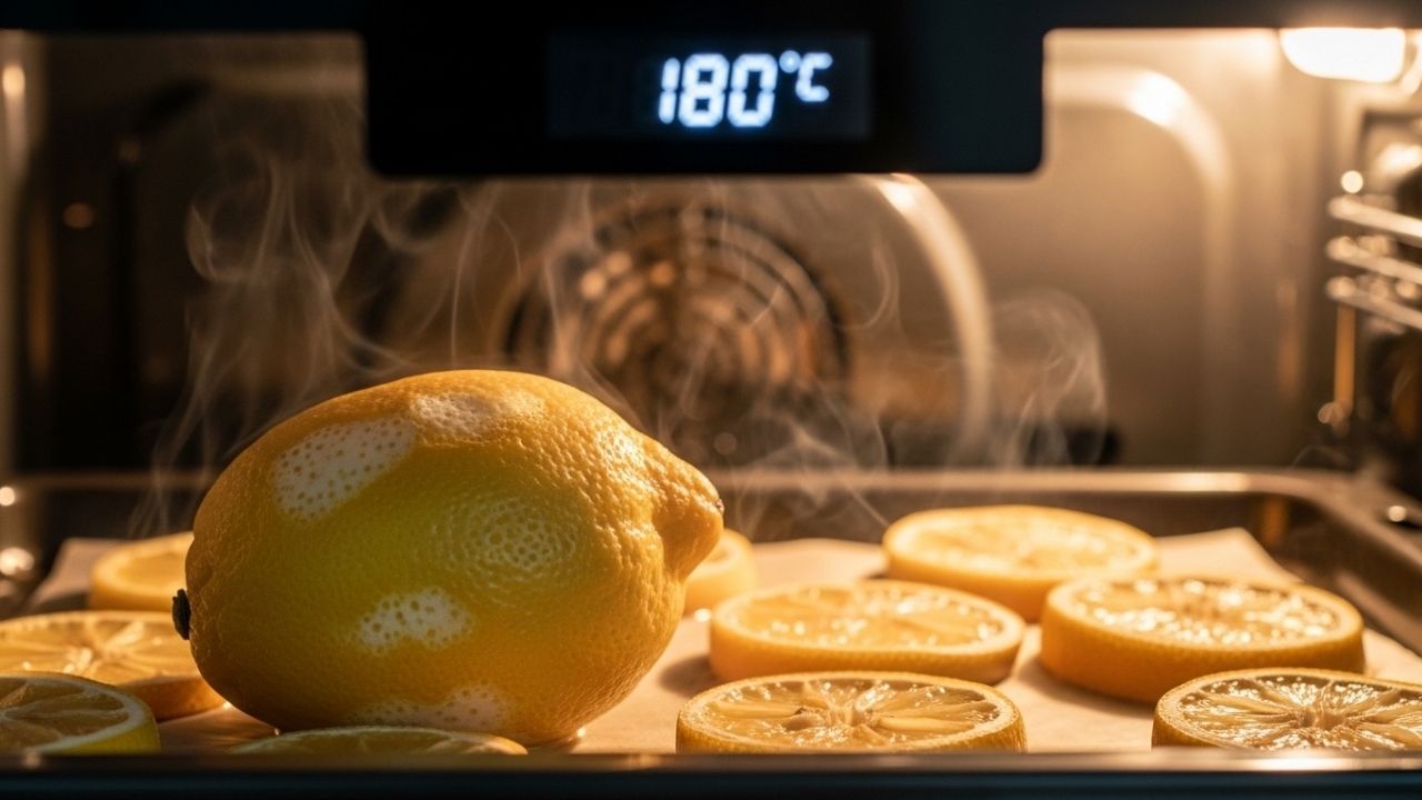 Como eliminar o cheiro de gordura no forno com casca de limão