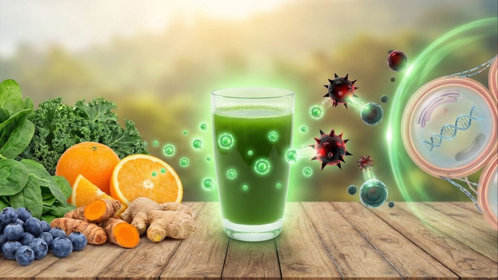 O melhor suco verde para renovar a pele e combater o envelhecimento