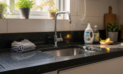 Mistura simples que remove manchas da pia de granito sem estragar a pedra