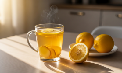 Chá de gengibre com limão traz mais disposição e saúde pela manhã