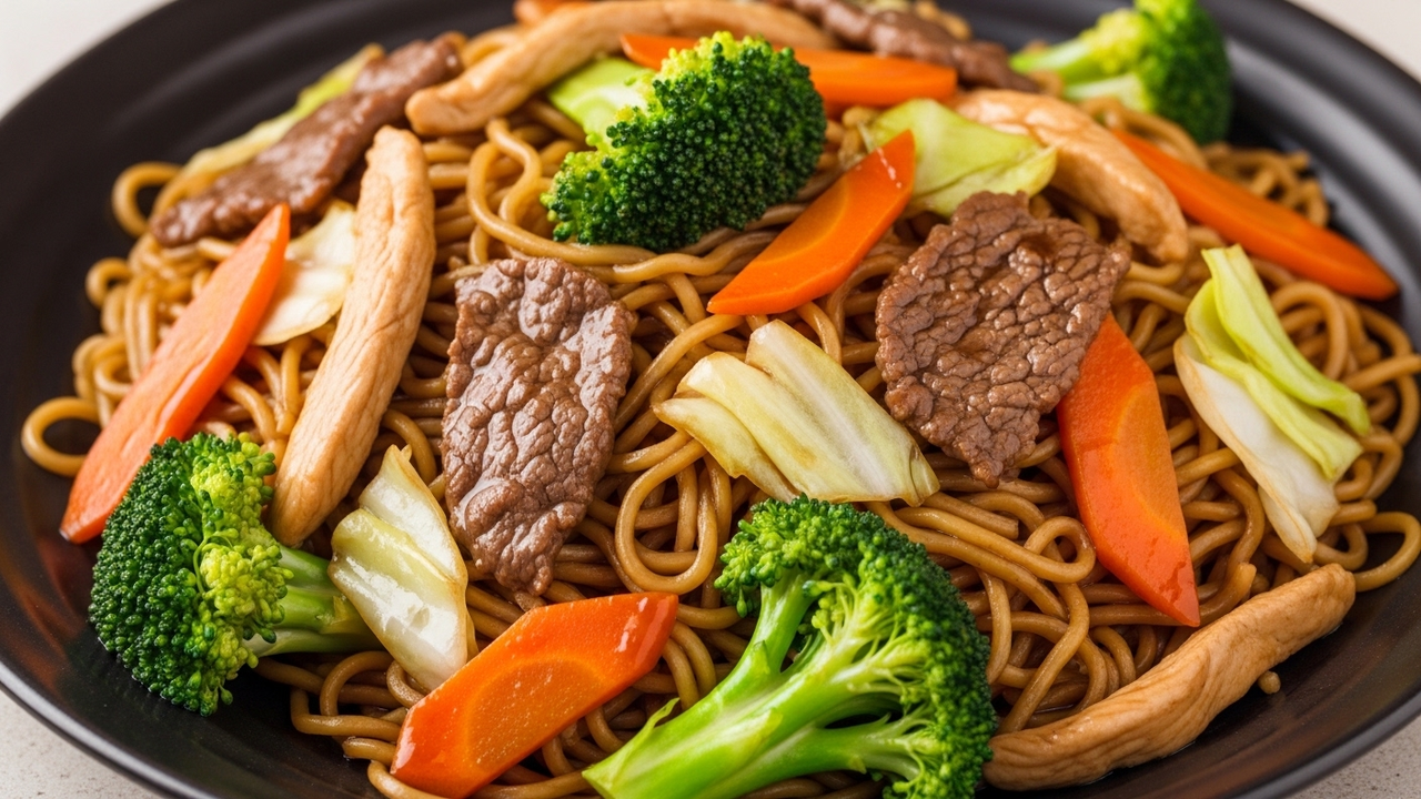 Refogue frango, carne e legumes na ordem certa e tenha um yakisoba perfeito feito em uma única panela