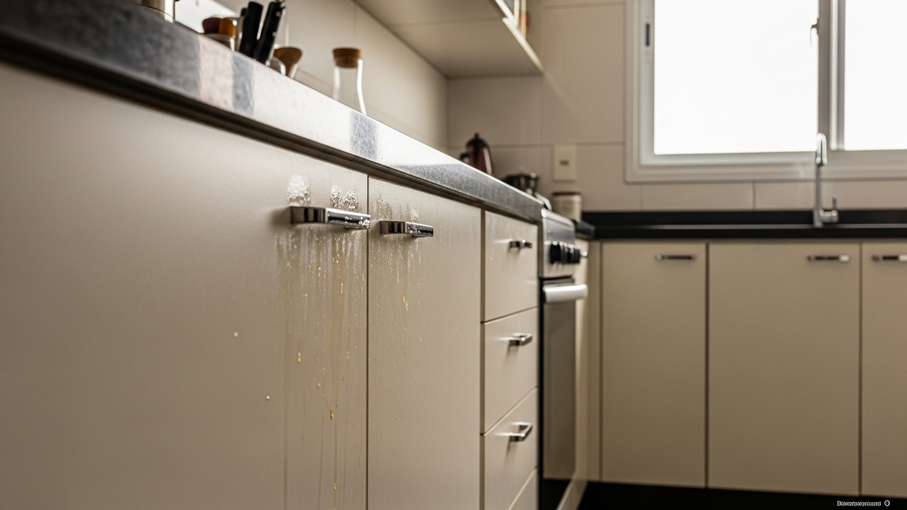 Como remover gordura dos armários da cozinha rápido e sem produtos caros