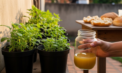 Pão amanhecido e açúcar juntos criam um fertilizante que muda o solo