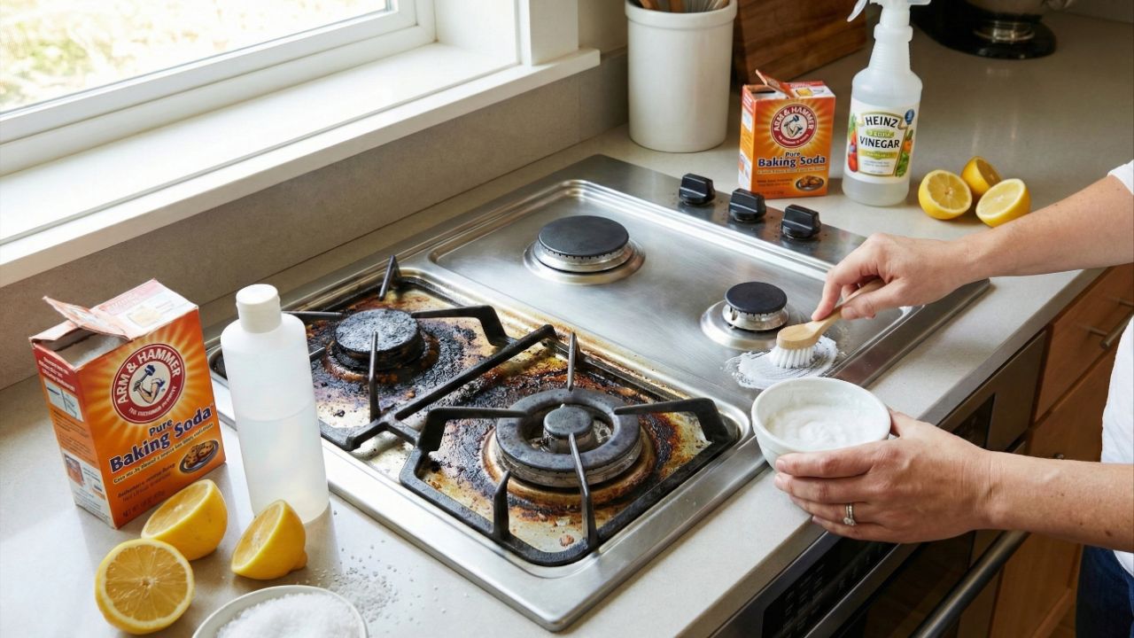 Pare de sofrer ao limpar as bocas do fogão com esse achado incrível de limpeza caseira