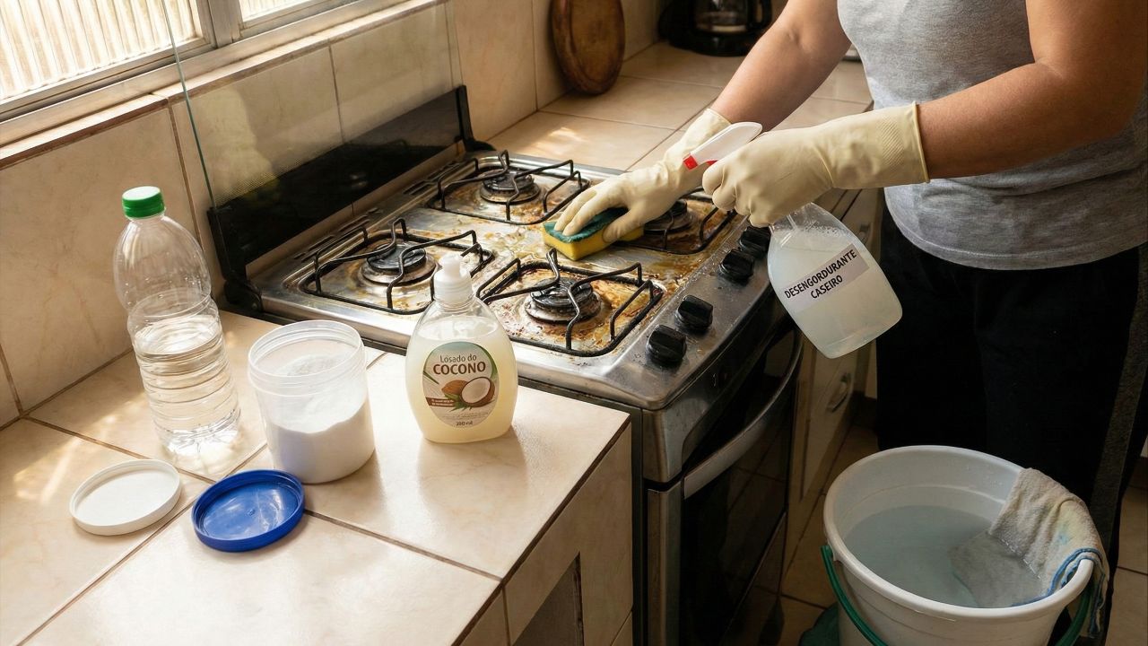 Mistura com 5 ingredientes comuns remove gordura pesada e rende litros