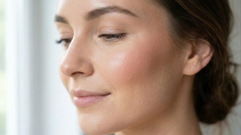 A maquiagem com efeito lifting utiliza clareamento, sombreamento e direção das linhas para dar a impressão de que o rosto está mais erguido. Em vez de excesso de produto, trabalham-se camadas finas e bem esfumadas, que não marcam poros nem linhas finas.
O foco não é apagar completamente marcas, mas criar um jogo de luz que favoreça a expressão e a textura natural da pele. Produtos cremosos, como sticks, blush cremoso e corretivos em creme, integram-se melhor à pele e reduzem o risco de acúmulo em rugas.